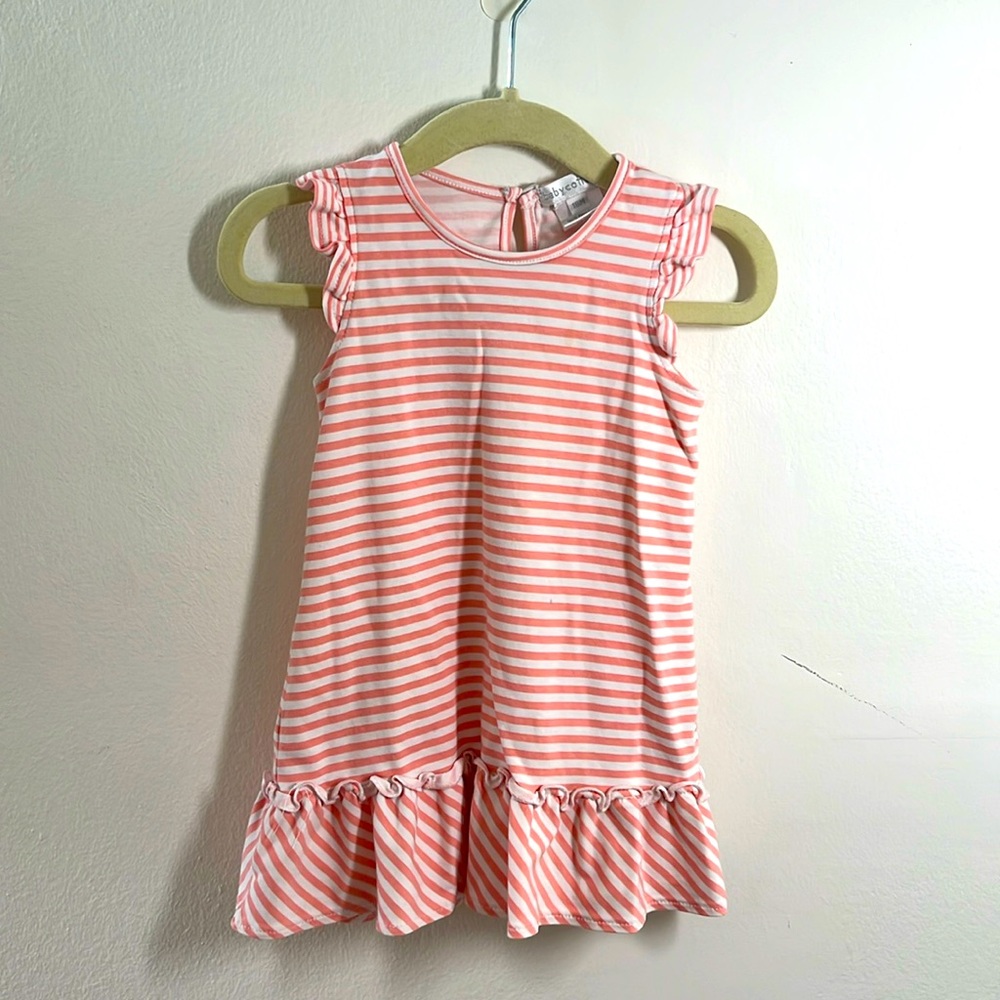 BabyCottons Pink Stripes Pima Cotton Dress with Bloomer